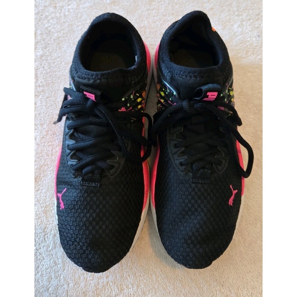 Puma Shoes Pacer Futur Splatter Neon 4.5 JR lace Up  Youth Girls Multicolor